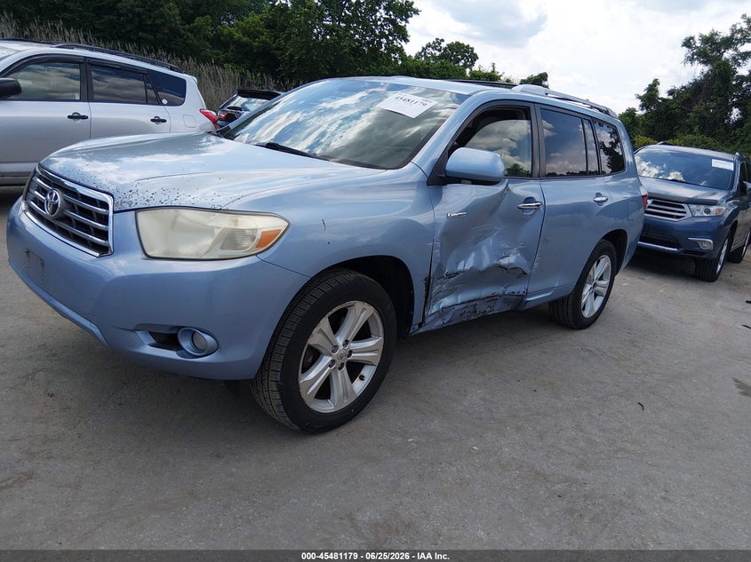 2008 Toyota Highlander VIN JTEES42A682081966 IAAI salvage auction — SIDE, Salvage - Greater Than 75% (Maryland), sold $2,300 on 2026-07-22 (photo 2)