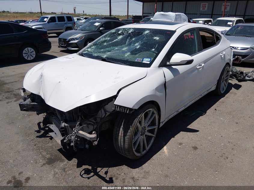 2020 Hyundai Elantra VIN KMHD04LBXLU012316 IAAI salvage auction — FRONT & REAR, Salvage (Texas), sold $1,100 on 2026-08-01 (photo 2)
