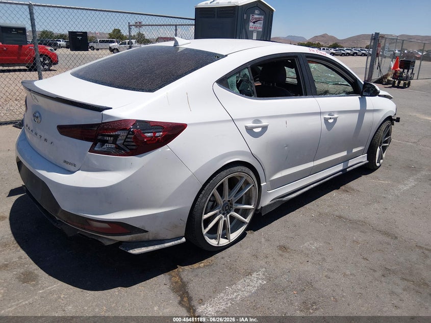2020 Hyundai Elantra VIN KMHD04LBXLU012316 IAAI salvage auction — FRONT & REAR, Salvage (Texas), sold $1,100 on 2026-08-01 (photo 4)