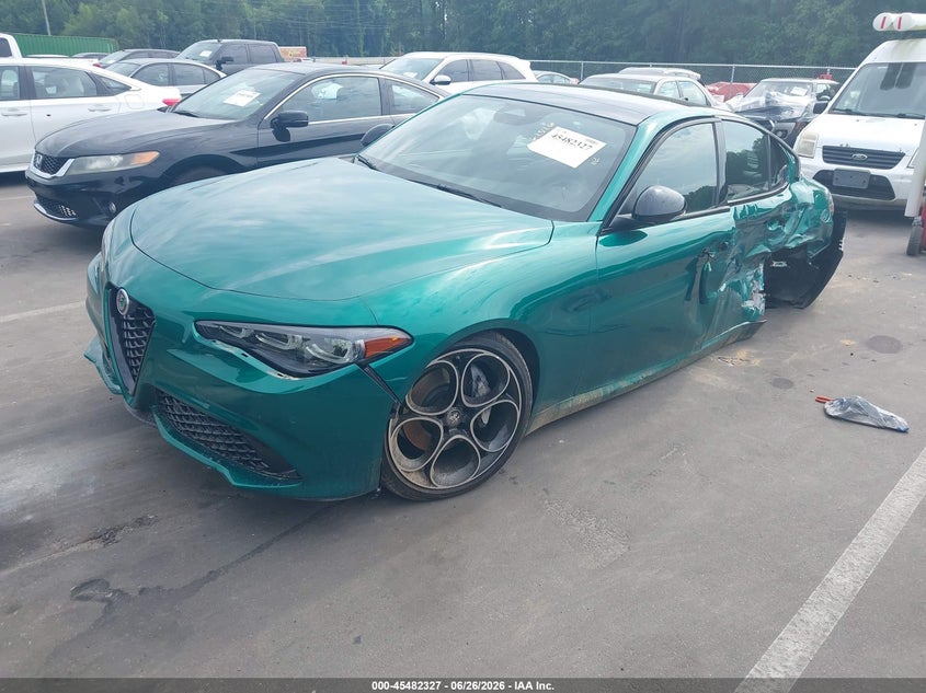 2025 Alfa romeo Giulia VIN ZARFAMAN9S7689688 IAAI salvage auction — LEFT REAR, Salvage (North Carolina), sold $9,000 on 2026-08-26 (photo 2)