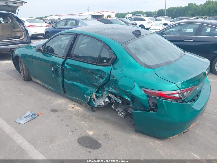 2025 Alfa romeo Giulia VIN ZARFAMAN9S7689688 IAAI salvage auction — LEFT REAR, Salvage (North Carolina), sold $9,000 on 2026-08-26 (photo 3)