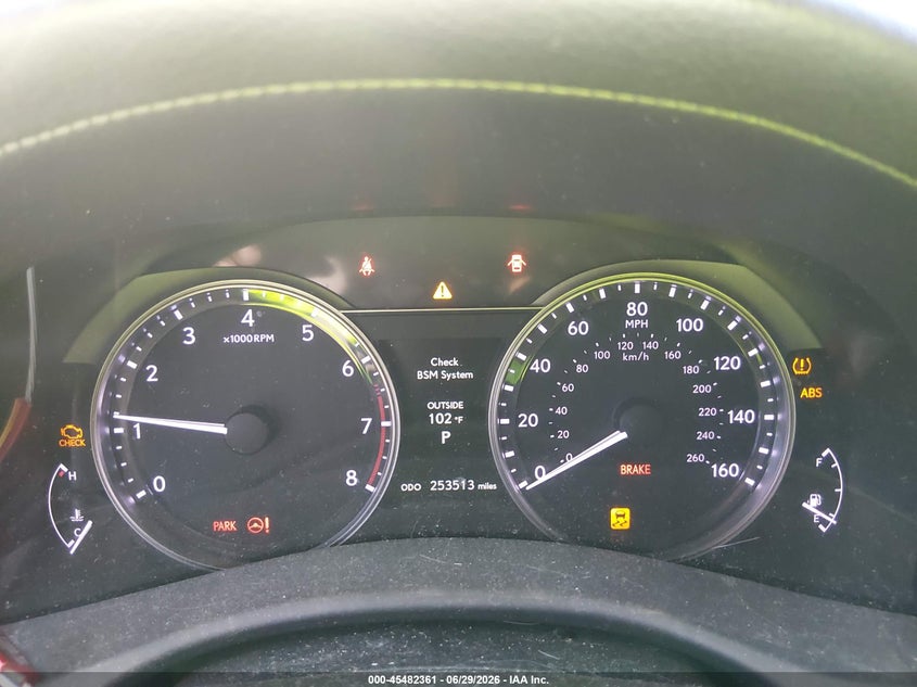 2013 Lexus Gs VIN JTHCE1BLXD5001420 IAAI salvage auction — NORMAL WEAR, Clear (Florida), sold $525 on 2026-07-14 (photo 7)