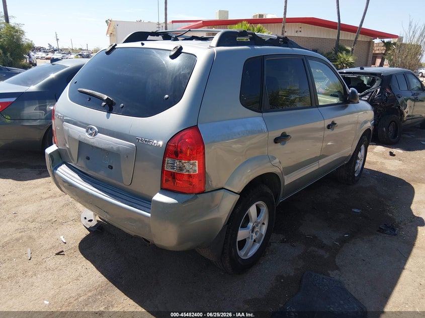 2005 Hyundai Tucson VIN KM8JM12BX5U207259 IAAI salvage auction — REAR END, Salvage (Arizona), sold $825 on 2026-07-16 (photo 4)