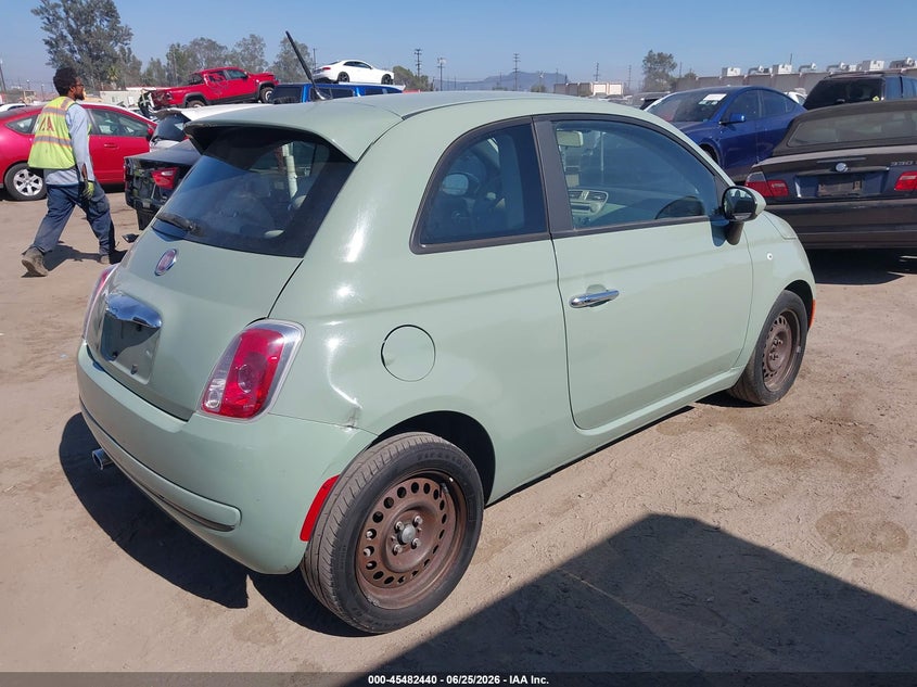 2013 Fiat 500 VIN 3C3CFFAR3DT682039 IAAI salvage auction — LEFT FRONT, Salvage Title, sold $1,000 on 2026-08-12 (photo 4)