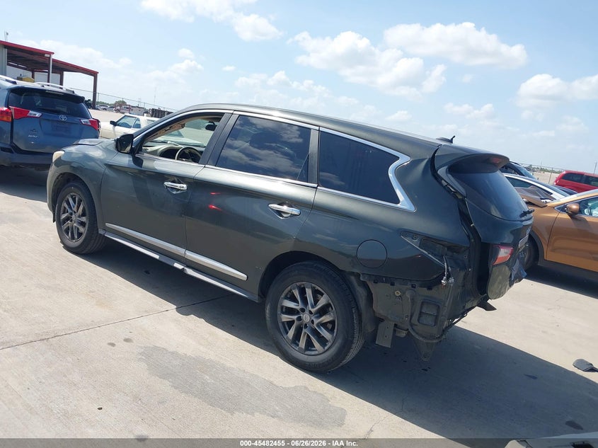 2013 Infiniti Jx VIN 5N1AL0MN5DC345736 IAAI salvage auction — REAR END, Salvage (Texas), sold $550 on 2026-07-10 (photo 3)