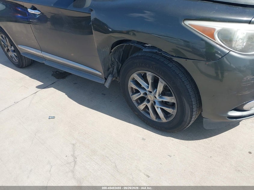 2013 Infiniti Jx VIN 5N1AL0MN5DC345736 IAAI salvage auction — REAR END, Salvage (Texas), sold $550 on 2026-07-10 (photo 6)
