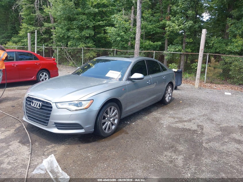 2014 Audi A6 VIN WAUFGAFC1EN164555 IAAI salvage auction — RIGHT FRONT, Salvage Title, sold $1,700 on 2026-07-29 (photo 2)