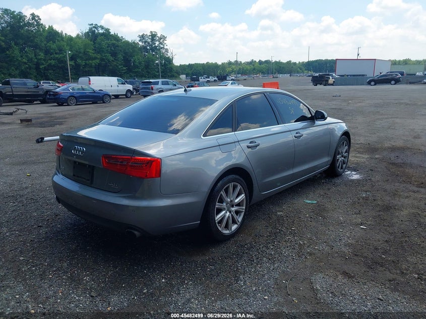 2014 Audi A6 VIN WAUFGAFC1EN164555 IAAI salvage auction — RIGHT FRONT, Salvage Title, sold $1,700 on 2026-07-29 (photo 4)