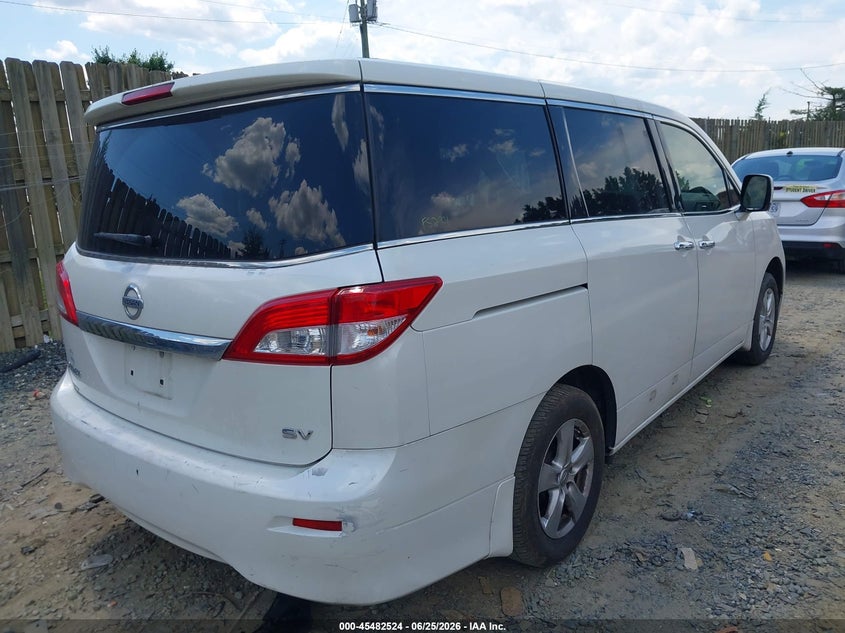 2012 Nissan Quest VIN JN8AE2KP3C9050939 IAAI salvage auction — NORMAL WEAR, Clear (Virginia), sold $25 on 2026-07-13 (photo 4)