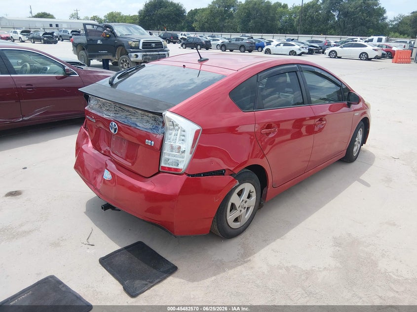 2011 Toyota Prius VIN JTDKN3DU9B0279492 IAAI salvage auction — REAR END, Salvage (Texas), sold $275 on 2026-07-28 (photo 4)