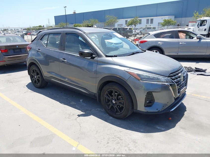2021 Nissan Kicks VIN 3N1CP5DV8ML507980 IAAI salvage auction — REAR END, Salvage (California), sold $3,600 on 2026-07-09 (photo 1)