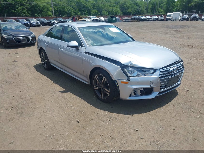 2018 Audi A4 VIN WAUENAF48JA079336 IAAI salvage auction — FRONT END, Salvage (Idaho), sold $5,625 on 2026-08-01 (photo 1)