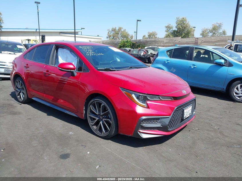2020 Toyota Corolla VIN JTDP4RCE2LJ020408 IAAI salvage auction — LEFT SIDE, Salvage Certificate (California), sold $5,550 on 2026-07-31 (photo 1)