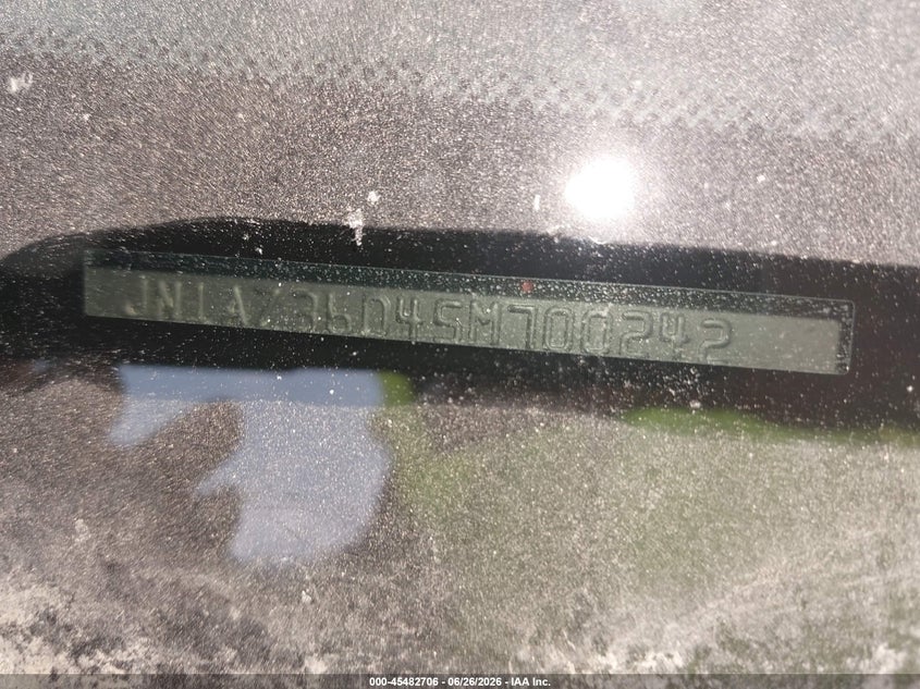 2005 Nissan 350z VIN JN1AZ36D45M700242 IAAI salvage auction — NORMAL WEAR, Original (Texas), sold $750 on 2026-07-29 (photo 9)
