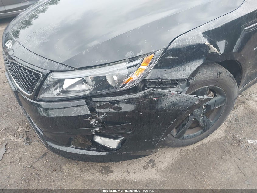 2014 Kia Optima VIN 5XXGM4A75EG294927 IAAI salvage auction — LEFT FRONT, Clear (Massachusetts), sold $425 on 2026-07-07 (photo 6)