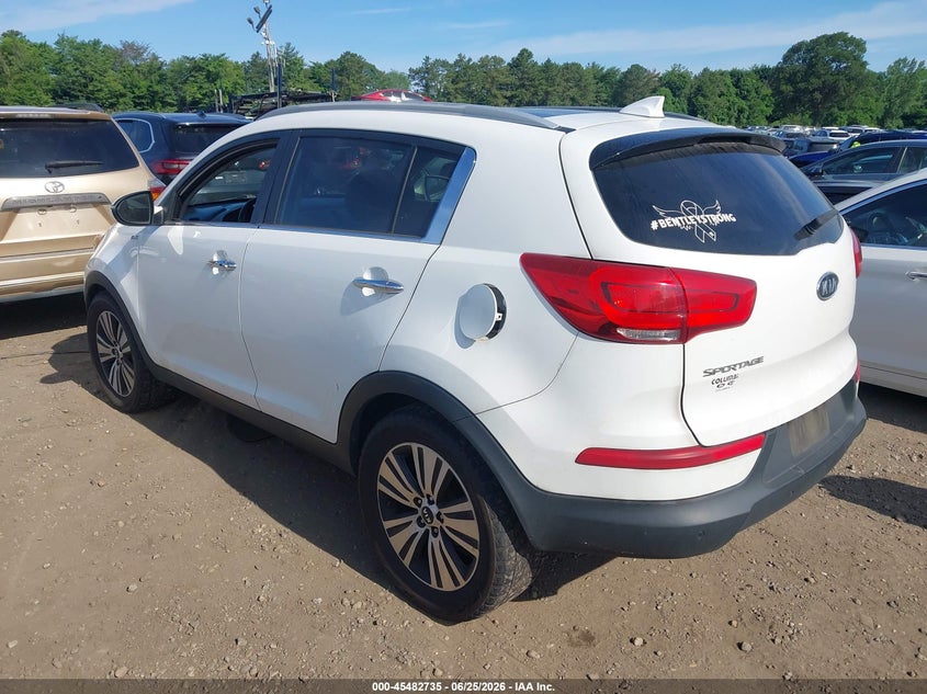 2016 Kia Sportage VIN KNDPCCAC2G7867627 IAAI salvage auction — NORMAL WEAR, Clear (New York), sold $1,875 on 2026-07-07 (photo 3)