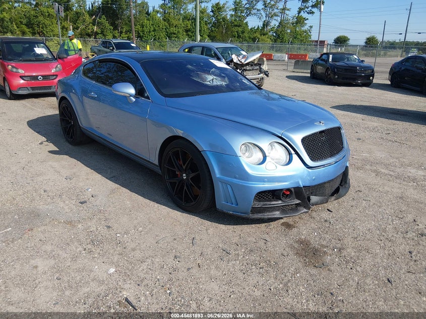 2004 Bentley Continental VIN SCBCR63W84C023281 IAAI salvage auction — Burn Interior, Rebuildable (Florida), sold $2,150 on 2026-07-21 (photo 1)