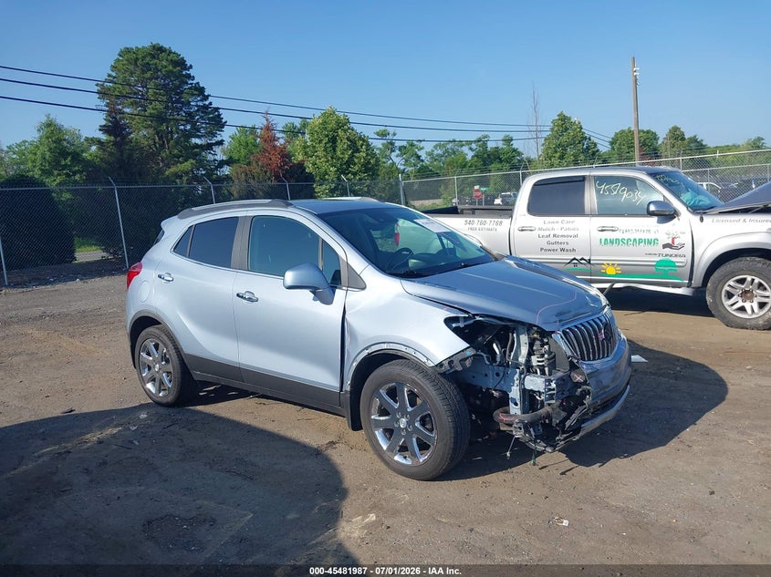 2013 Buick Encore VIN KL4CJHSB0DB123616 IAAI salvage auction — FRONT END, Clear (Virginia), sold $25 on 2026-07-28 (photo 1)
