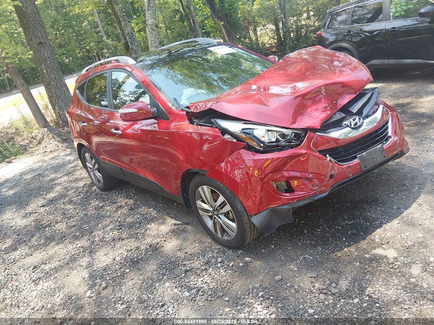 2015 Hyundai Tucson VIN KM8JUCAG4FU987883 IAAI salvage auction — FRONT END, Salvage (Virginia), sold $1,200 on 2026-07-11 (photo 1)