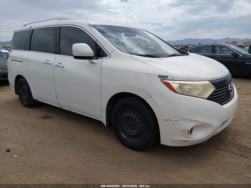 2014 Nissan Quest VIN JN8AE2KP0E9108136 IAAI salvage auction — NORMAL WEAR, Clear-Dealer Only (Arizona), sold $725 on 2026-07-28 (photo 1)