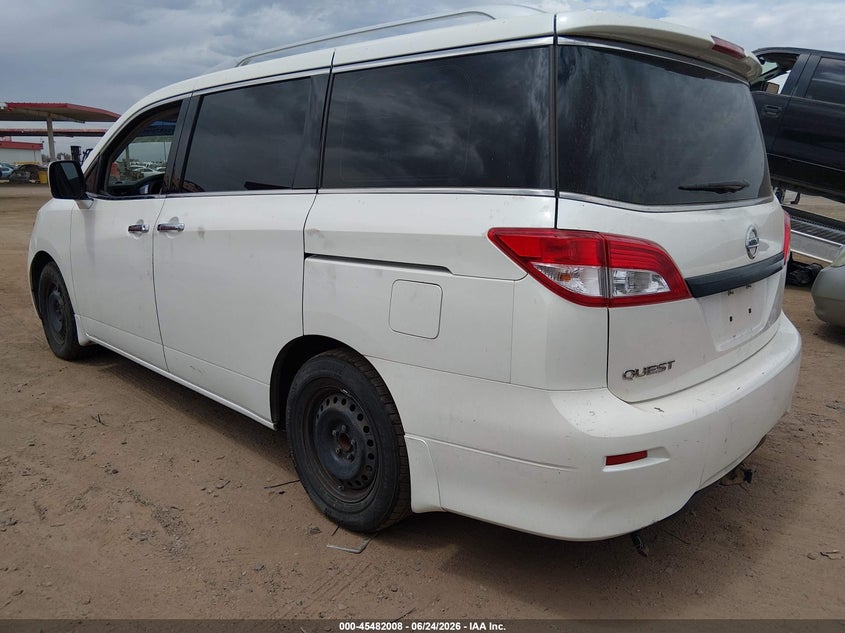 2014 Nissan Quest VIN JN8AE2KP0E9108136 IAAI salvage auction — NORMAL WEAR, Clear-Dealer Only (Arizona), sold $725 on 2026-07-28 (photo 3)