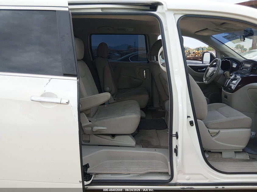 2014 Nissan Quest VIN JN8AE2KP0E9108136 IAAI salvage auction — NORMAL WEAR, Clear-Dealer Only (Arizona), sold $725 on 2026-07-28 (photo 8)