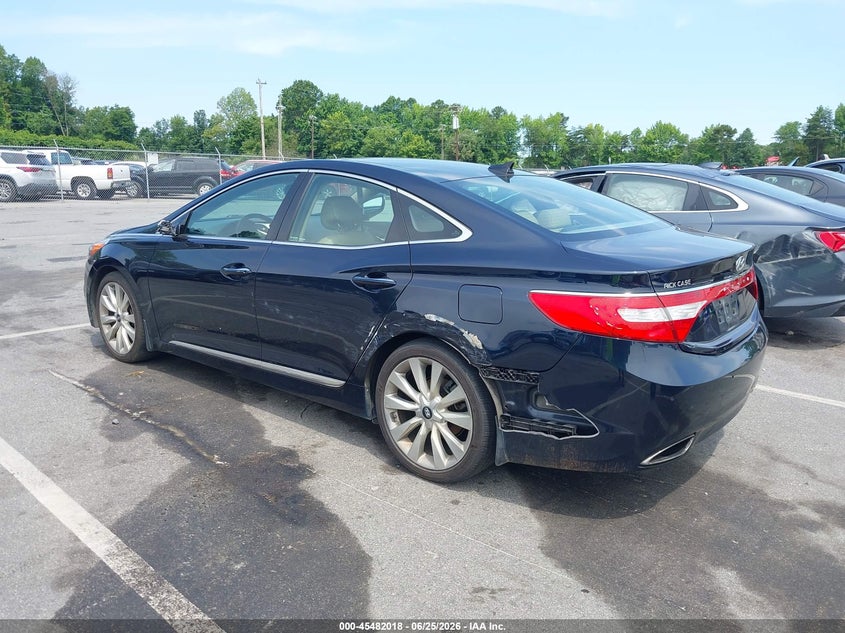 2013 Hyundai Azera VIN KMHFH4JG2DA269456 IAAI salvage auction — SIDE, Salvage (North Carolina), sold $1,600 on 2026-07-11 (photo 3)