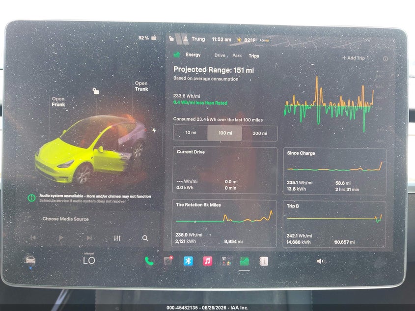 2022 Tesla Model y VIN 7SAYGAEE8NF544606 IAAI salvage auction — FRONT END, Salvage (California), sold $10,600 on 2026-07-05 (photo 7)