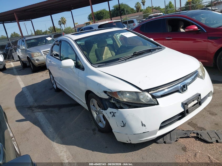 2006 Honda Civic VIN JHMFA16816S009375 IAAI salvage auction — REAR END, Salvage (California), sold $275 on 2026-07-13 (photo 1)
