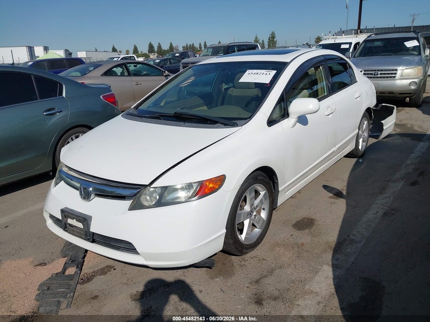 2006 Honda Civic VIN JHMFA16816S009375 IAAI salvage auction — REAR END, Salvage (California), sold $275 on 2026-07-13 (photo 2)