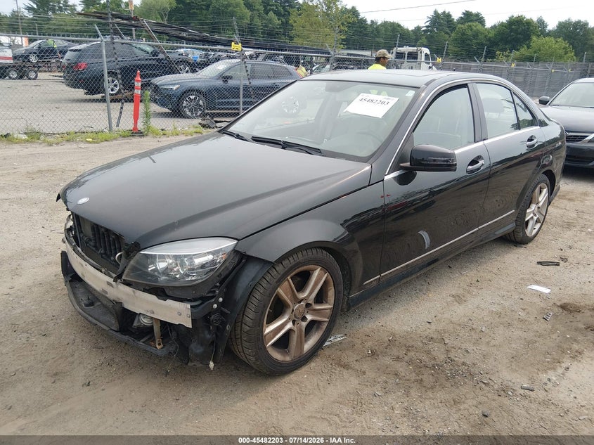 2011 Mercedes-benz C class VIN WDDGF8BB3BR169380 IAAI salvage auction — FRONT END, Clear (Massachusetts), sold $800 on 2026-07-24 (photo 2)
