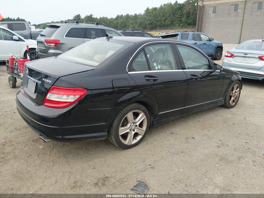 2011 Mercedes-benz C class VIN WDDGF8BB3BR169380 IAAI salvage auction — FRONT END, Clear (Massachusetts), sold $800 on 2026-07-24 (photo 4)