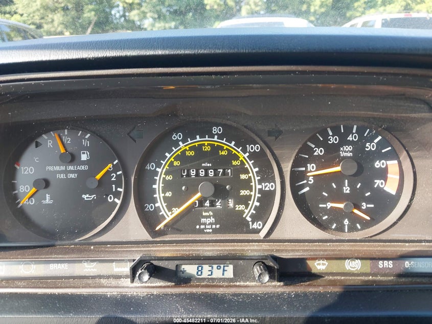 1992 Mercedes-benz 190 VIN WDBDA28D7NF901693 IAAI salvage auction — NORMAL WEAR, Clear (Tennessee), sold $3,750 on 2026-07-08 (photo 7)