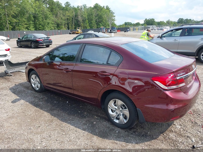 2014 Honda Civic VIN 2HGFB2F56EH510859 IAAI salvage auction — FRONT END, Clear (South Carolina), sold $3,050 on 2026-07-29 (photo 3)