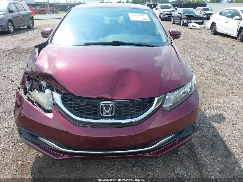 2014 Honda Civic VIN 2HGFB2F56EH510859 IAAI salvage auction — FRONT END, Clear (South Carolina), sold $3,050 on 2026-07-29 (photo 6)