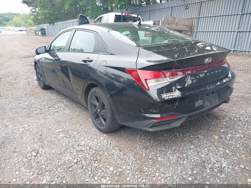 2021 Hyundai Elantra VIN 5NPLM4AG7MH012210 IAAI salvage auction — FRONT & REAR, Salvage (New Jersey), sold $2,800 on 2026-07-29 (photo 3)