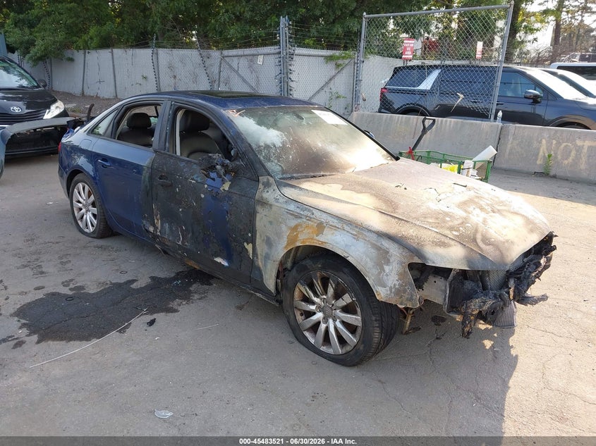 2013 Audi A4 VIN WAUBFAFL2DN043498 IAAI salvage auction — BURN, Mv-907A (New York), sold $300 on 2026-07-28 (photo 1)