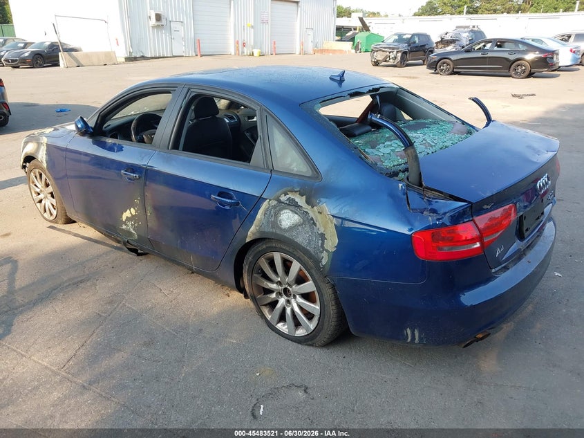 2013 Audi A4 VIN WAUBFAFL2DN043498 IAAI salvage auction — BURN, Mv-907A (New York), sold $300 on 2026-07-28 (photo 3)