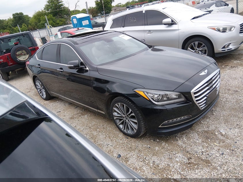 2016 Hyundai Genesis VIN KMHGN4JE1GU130241 IAAI salvage auction — ROOF, Salvage (Illinois), sold $1,700 on 2026-07-28 (photo 1)