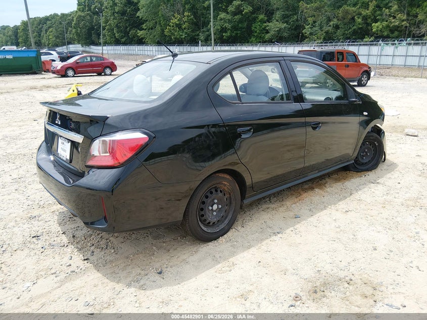 2021 Mitsubishi Mirage VIN ML32FUFJ9MHF02176 IAAI salvage auction — FRONT END, Salvage (Georgia), sold $1,950 on 2026-07-30 (photo 4)