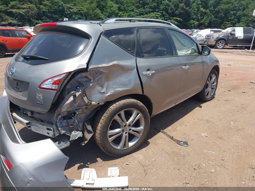 2012 Nissan Murano VIN JN8AZ1MU2CW107389 IAAI salvage auction — REAR END, Salvage (Alabama), sold $225 on 2026-07-15 (photo 4)