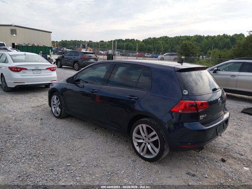 2017 Volkswagen Golf VIN 3VW217AUXHM020021 IAAI salvage auction — REAR END, Salvage Title, sold $4,125 on 2026-08-31 (photo 3)