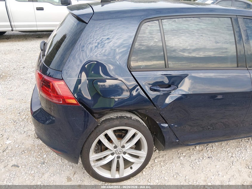 2017 Volkswagen Golf VIN 3VW217AUXHM020021 IAAI salvage auction — REAR END, Salvage Title, sold $4,125 on 2026-08-31 (photo 6)