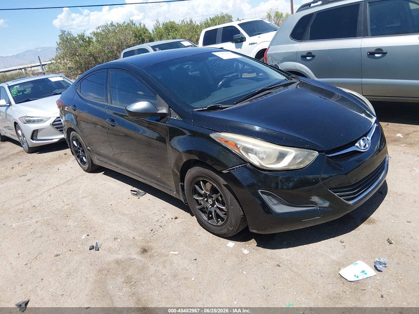 2016 Hyundai Elantra VIN KMHDH4AE7GU512395 IAAI salvage auction — RIGHT FRONT, Salvage (Arizona), sold $1,950 on 2026-07-09 (photo 1)