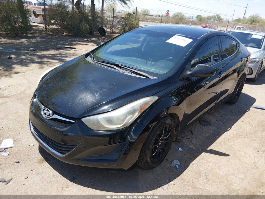 2016 Hyundai Elantra VIN KMHDH4AE7GU512395 IAAI salvage auction — RIGHT FRONT, Salvage (Arizona), sold $1,950 on 2026-07-09 (photo 2)