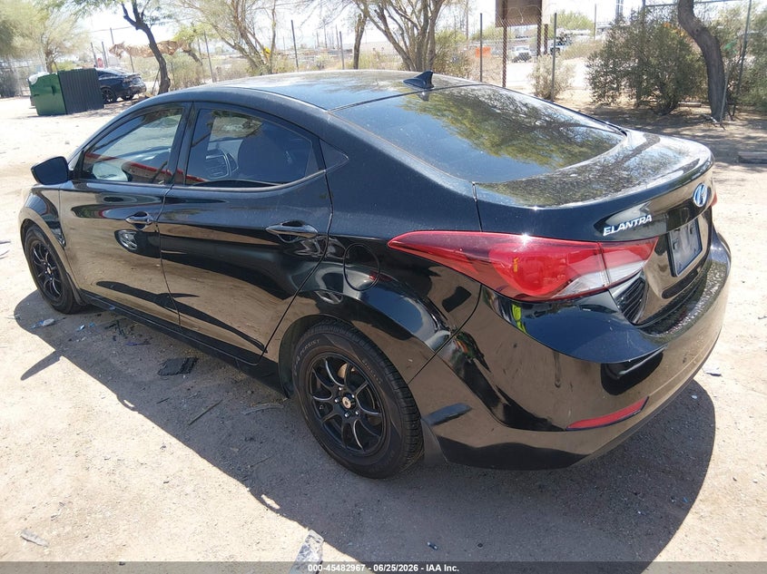 2016 Hyundai Elantra VIN KMHDH4AE7GU512395 IAAI salvage auction — RIGHT FRONT, Salvage (Arizona), sold $1,950 on 2026-07-09 (photo 3)