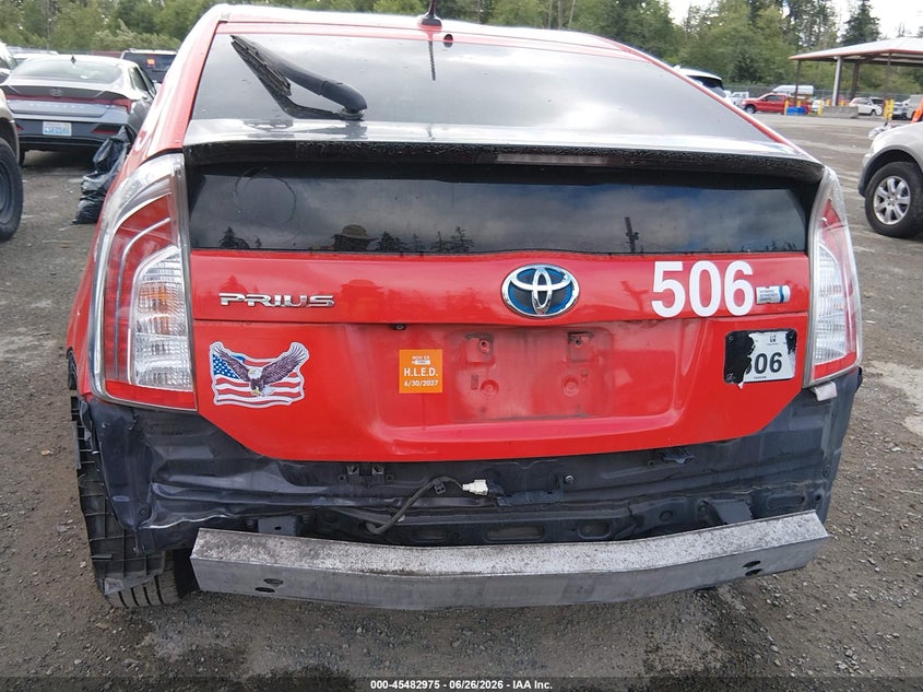 2014 Toyota Prius VIN JTDKN3DUXE0358481 IAAI salvage auction — LEFT REAR, Bill Of Sale (Washington), sold $1,350 on 2026-07-29 (photo 6)