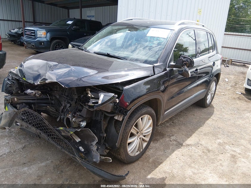 2014 Volkswagen Tiguan VIN WVGBV3AX7EW511003 IAAI salvage auction — FRONT END, Junk (Oklahoma), sold $250 on 2026-08-05 (photo 2)