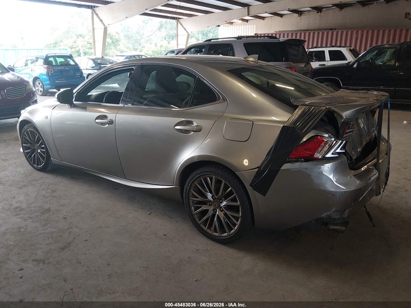 2015 Lexus Is VIN JTHBF1D23F5061569 IAAI salvage auction — FRONT & REAR, Salvage (Tennessee), sold $3,500 on 2026-07-20 (photo 3)