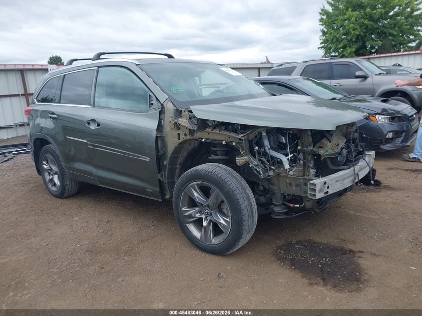 2018 Toyota Highlander VIN 5TDDGRFH0JS038180 IAAI salvage auction — FRONT END, Salvage Title, sold $9,500 on 2026-07-21 (photo 1)